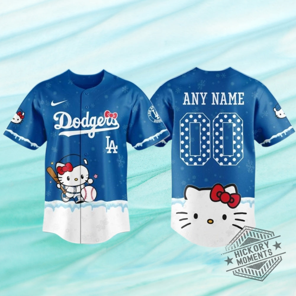 La Dodgers Hello Kitty 2026 Night New Season Personalized Baseball Jersey