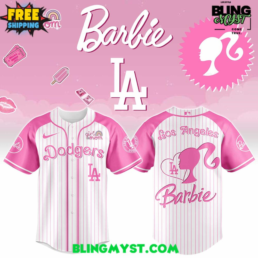 Los Angeles Dodgers x Lovely Barbie Limited Edition Baseball Jersey