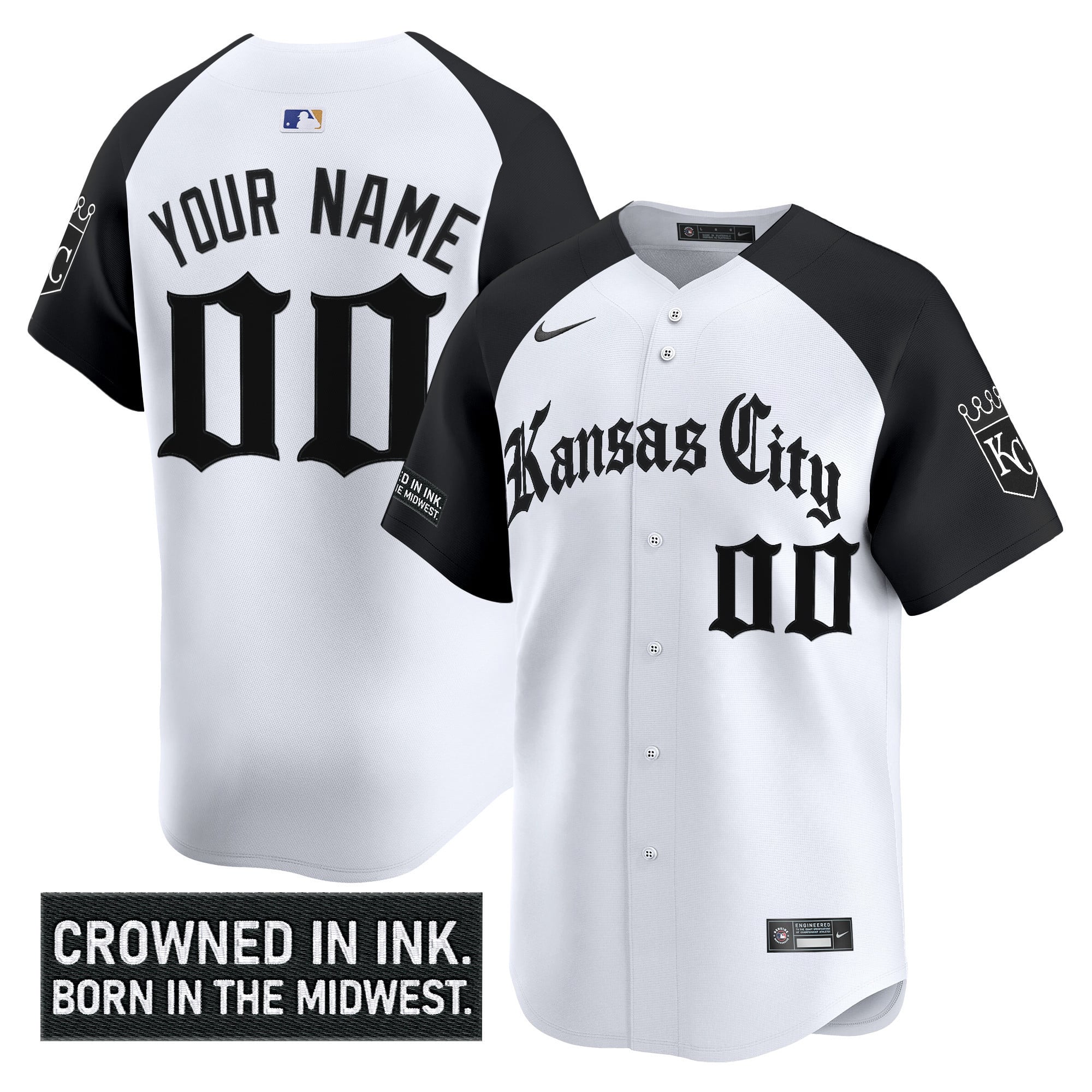 Kansas City Royals 'Gothic Crown Edition' Vapor Premier Limited Custom Jersey - All Stitched