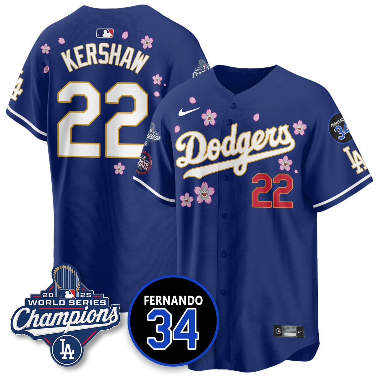 Los Angeles Dodgers Tokyo 2025 World Series Champions Jersey - All Stitched