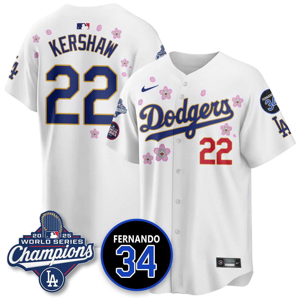 Los Angeles Dodgers Tokyo 2025 World Series Champions Jersey - All Stitched