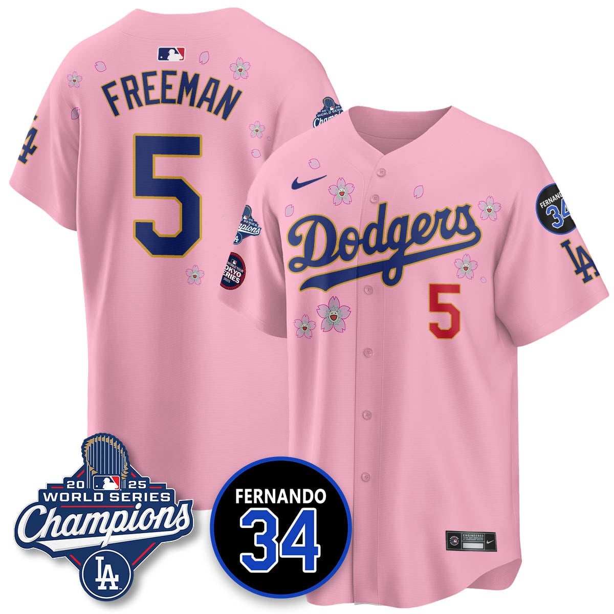 Los Angeles Dodgers Tokyo 2025 World Series Champions Jersey - All Stitched
