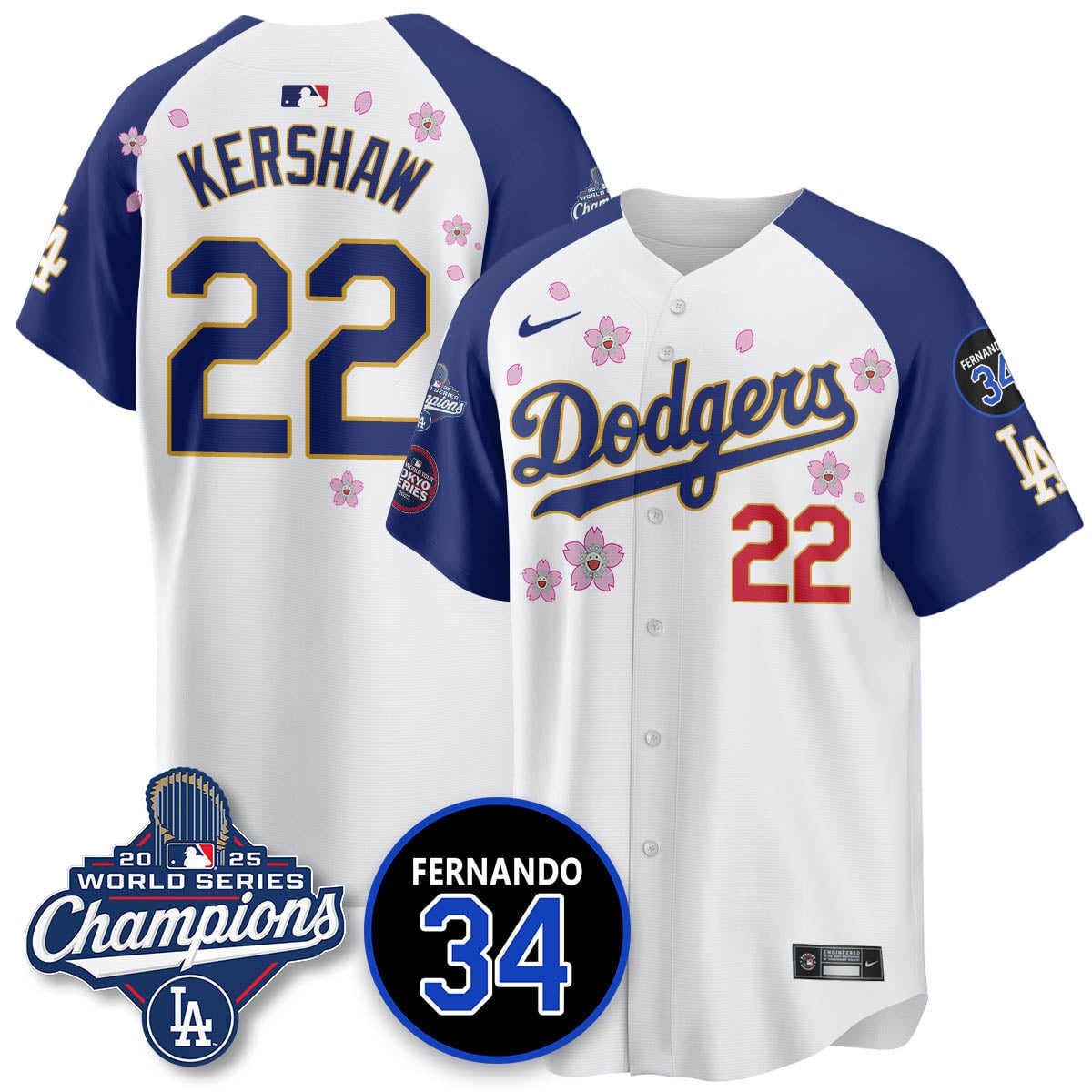Los Angeles Dodgers Tokyo 2025 World Series Champions Jersey - All Stitched