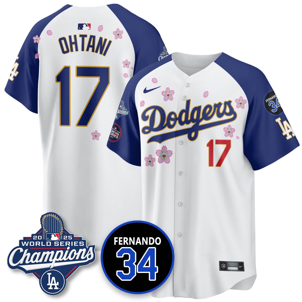 Los Angeles Dodgers Tokyo 2025 World Series Champions Jersey - All Stitched