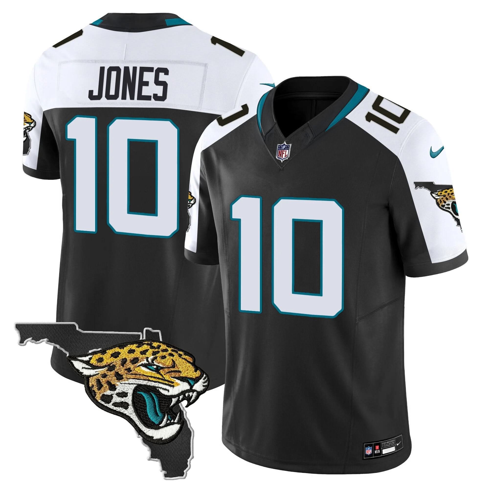 Jacksonville Jaguars Florida Patch Vapor Jersey - All Stitched