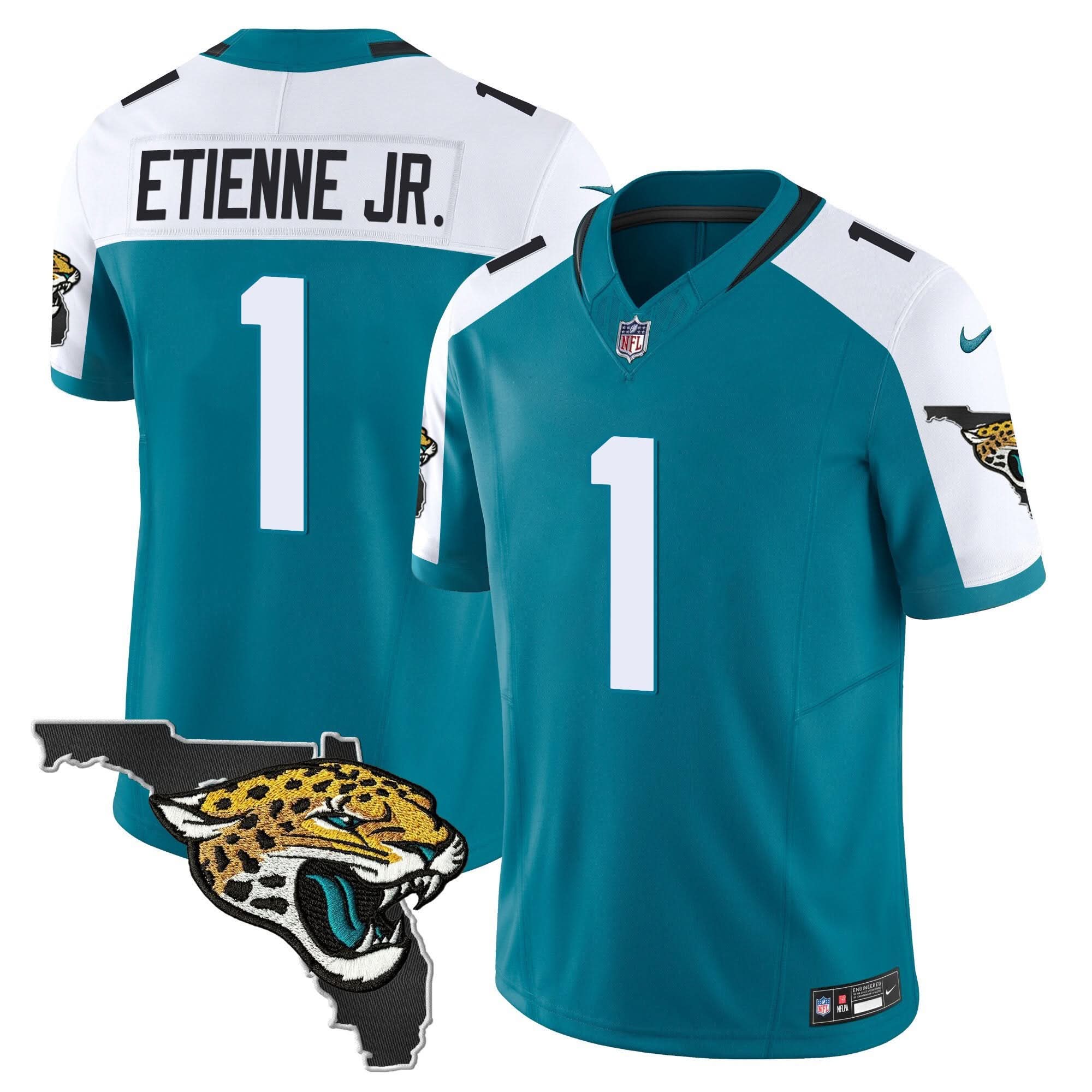 Jacksonville Jaguars Florida Patch Vapor Jersey - All Stitched