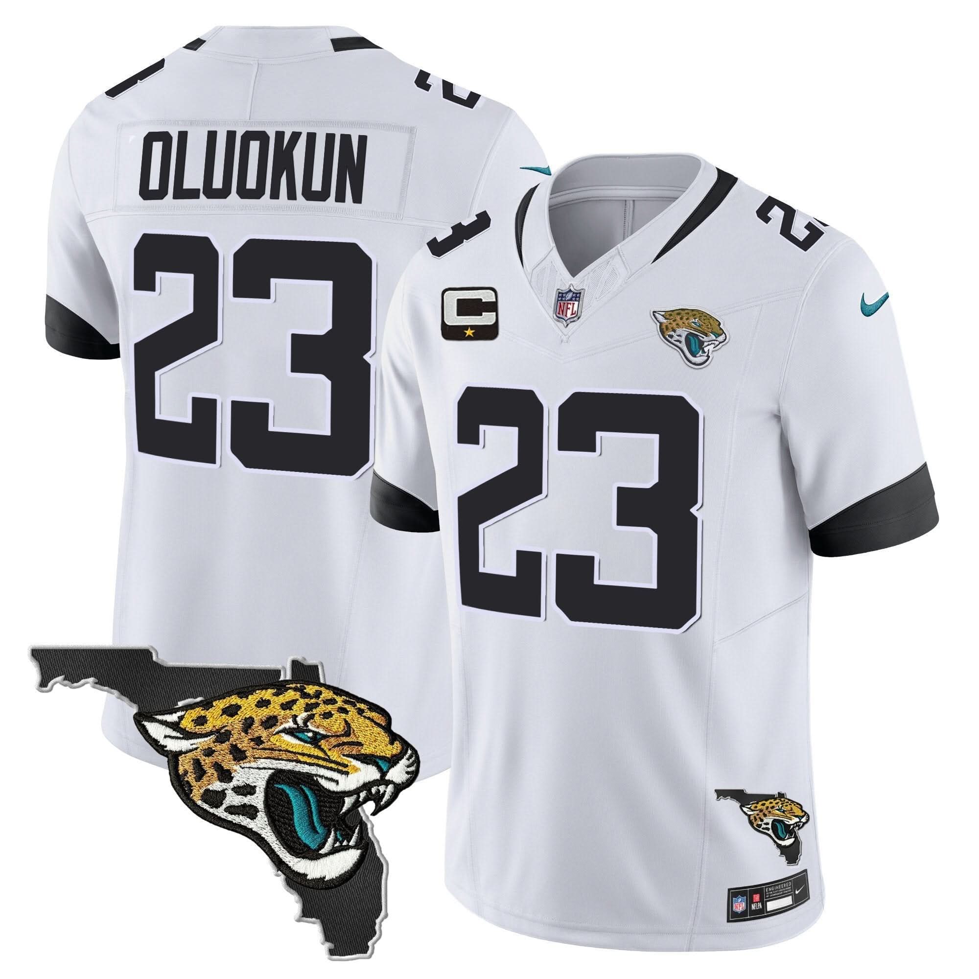Jacksonville Jaguars Florida Patch Vapor Jersey - All Stitched