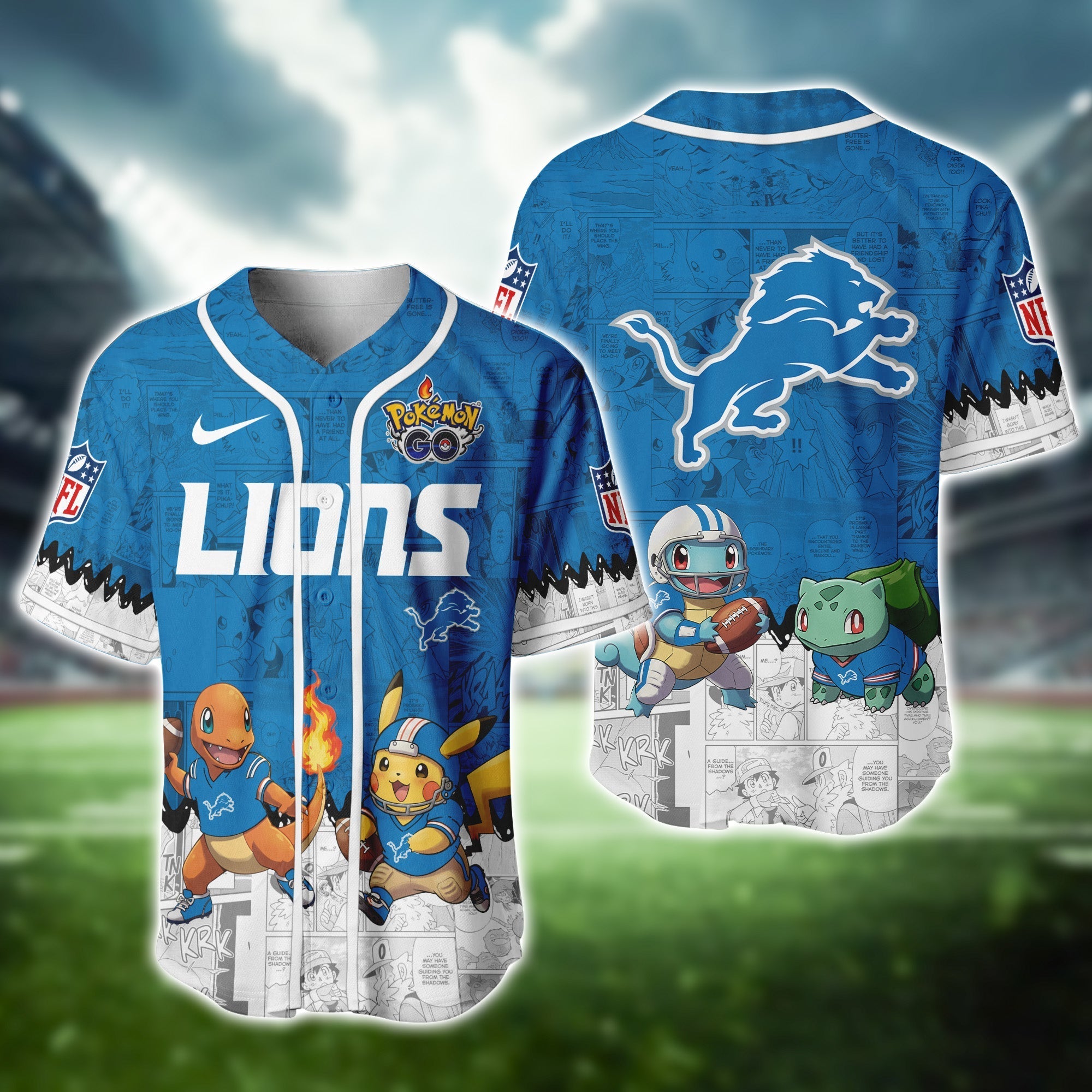 DET Lions Pokemon Jersey Limited Edition